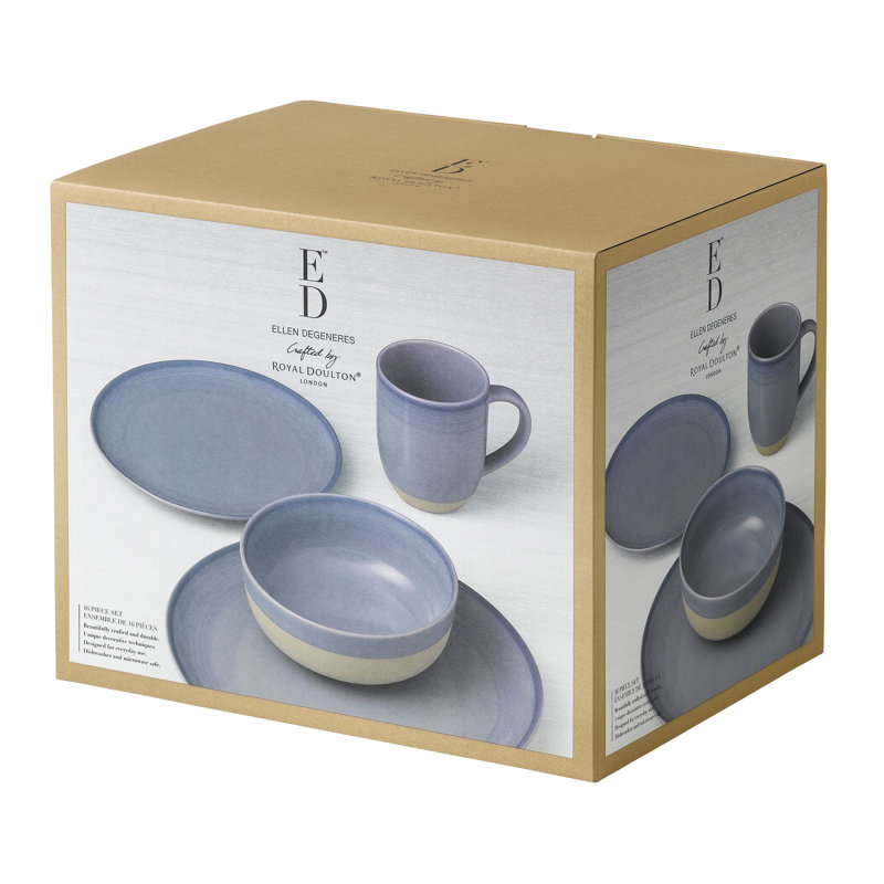 ED Ellen DeGeneres Stoneware Dinnerware Set - Service for 4 &amp; Reviews ...